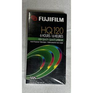 Fuji Film VHS Blank Video Tape 6 hours HQ 120 High Quality NEW SEALED
